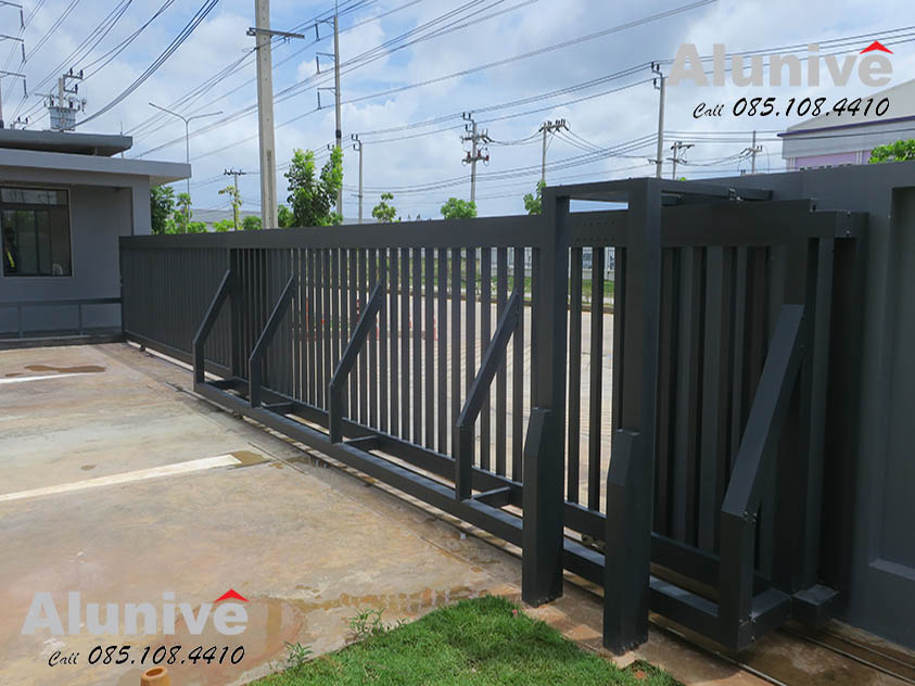 Extralong Factory Sliding Gate Main Entrance @ Nuitrity นิคมอุตสามหกรรมเอเซีย สุวรรณภูมิ