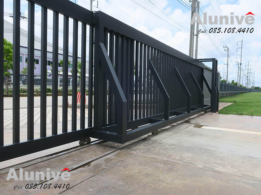 Double Track Sliding Gate Factory Entrance @Unitrity นิคมอุตสาหกรรมเอเซีย สุวรรณภูมิ