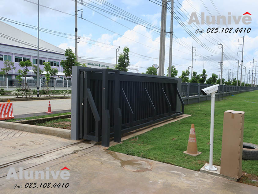 Aluminium Sliding Gates Double Track @Unitrity  Asia Industrial Estate Suvarnabhumi