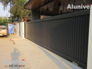 Sliding Gate Aluminum Extra Long 8 meter @ กฤษดานคร พุธมณฑลสาย3